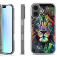 thumbnail image 1 of For iPhone 17 Shockproof Protective Phone Case, by OneToughShield - Geometric Lion, 1 of 5