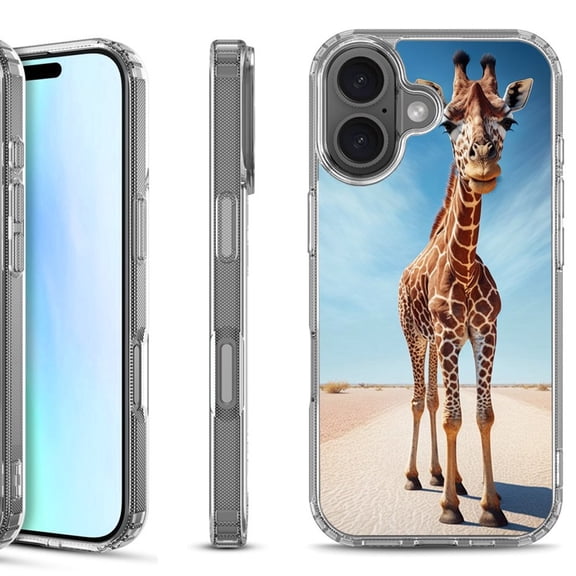 For iPhone 17 Shockproof Protective Phone Case, by OneToughShield - Giraffe