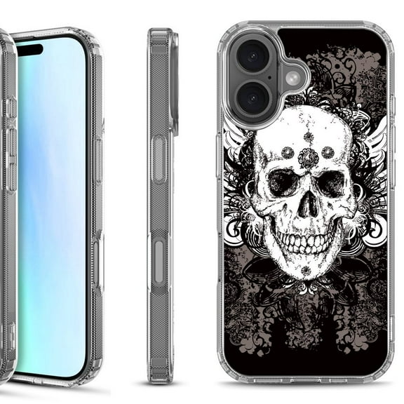 For iPhone 17 Shockproof Protective Phone Case, by OneToughShield - Grunge Skull
