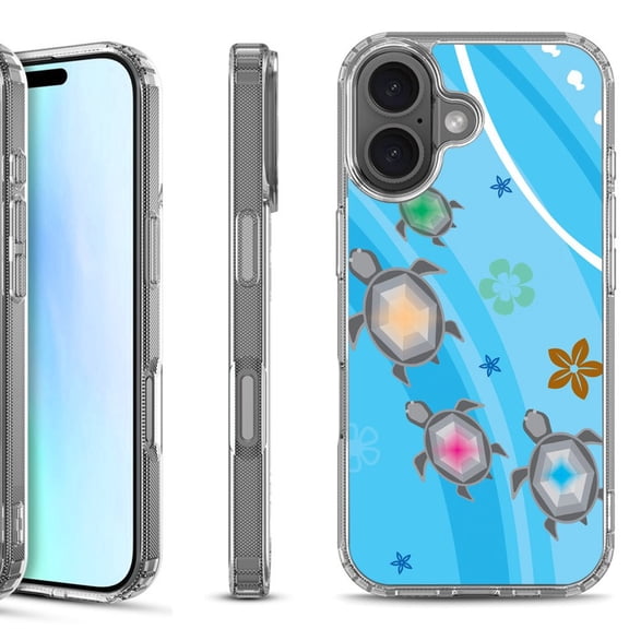 For iPhone 17 Shockproof Protective Phone Case, by OneToughShield - Happy Turtle