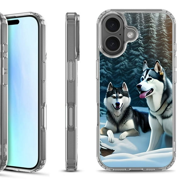 For iPhone 17 Shockproof Protective Phone Case, by OneToughShield - Husky Snow