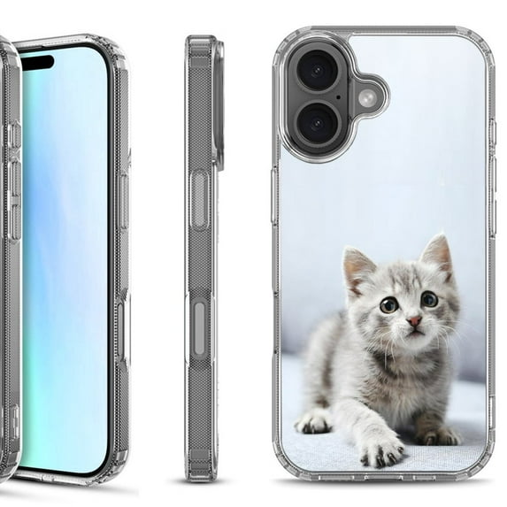 For iPhone 17 Shockproof Protective Phone Case, by OneToughShield - Kitty Cat