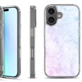 thumbnail image 1 of For iPhone 17 Shockproof Protective Phone Case, by OneToughShield - Marble Pink/Blue, 1 of 5