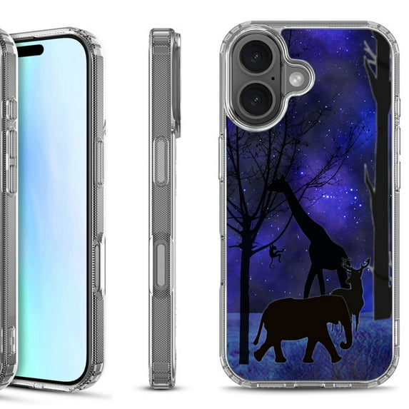 For iPhone 17 Shockproof Protective Phone Case, by OneToughShield - Midnight Safari