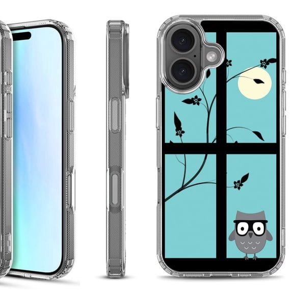 For iPhone 17 Shockproof Protective Phone Case, by OneToughShield - Moon Owl