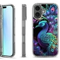 thumbnail image 1 of For iPhone 17 Shockproof Protective Phone Case, by OneToughShield - Neon Peacock, 1 of 5
