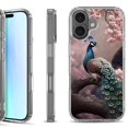 thumbnail image 1 of For iPhone 17 Shockproof Protective Phone Case, by OneToughShield - Peacock Flower, 1 of 5