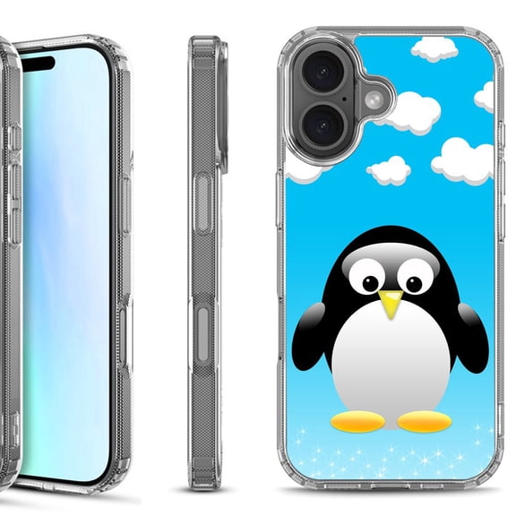 For iPhone 17 Shockproof Protective Phone Case, by OneToughShield - Penguin