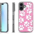 thumbnail image 1 of For iPhone 17 Shockproof Protective Phone Case, by OneToughShield - Pet Paw/ Pink, 1 of 5