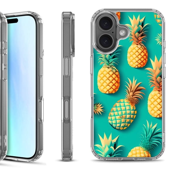 For iPhone 17 Shockproof Protective Phone Case, by OneToughShield - Pineapple