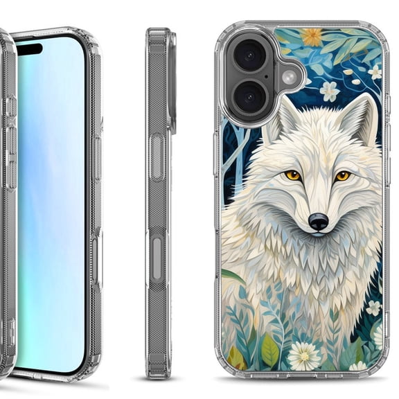 For iPhone 17 Shockproof Protective Phone Case, by OneToughShield - Playful Wolf