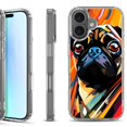 thumbnail image 1 of For iPhone 17 Shockproof Protective Phone Case, by OneToughShield - Pug Art, 1 of 5