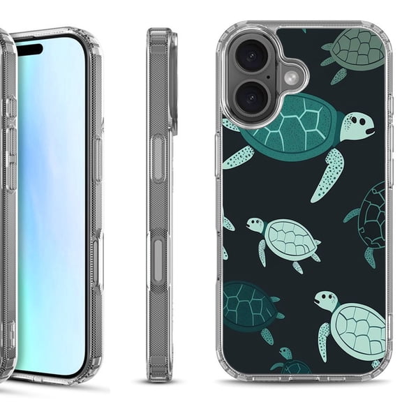 For iPhone 17 Shockproof Protective Phone Case, by OneToughShield - Sea Turtle Mix