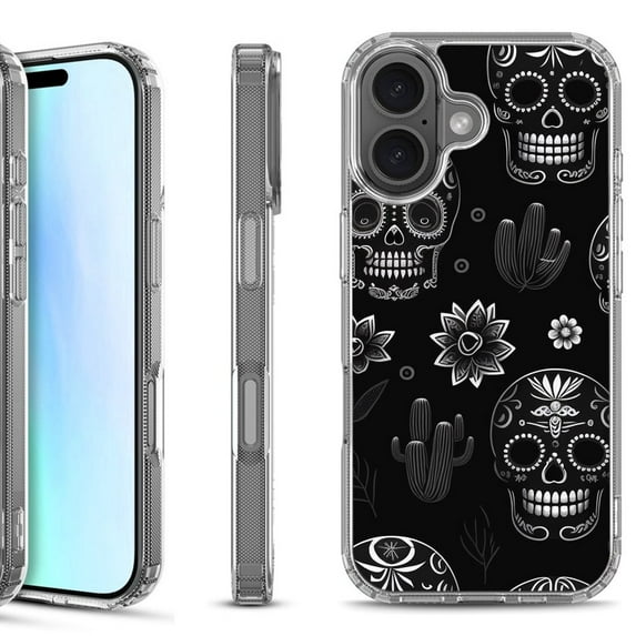For iPhone 17 Shockproof Protective Phone Case, by OneToughShield - Skull Mix