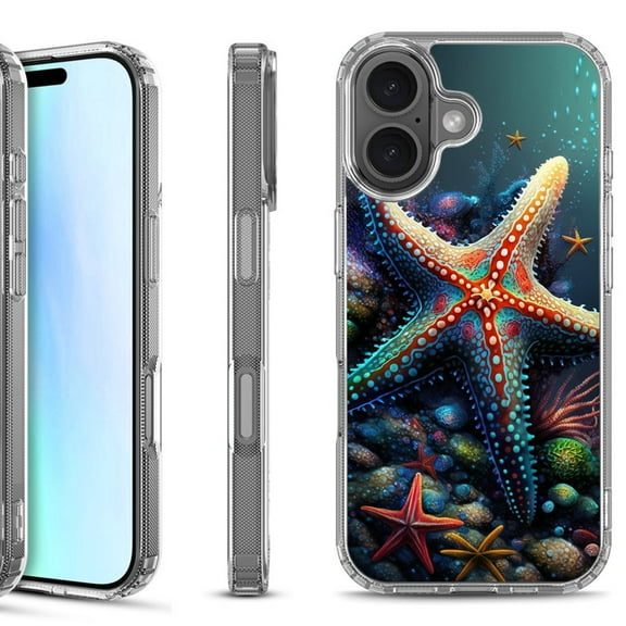 For iPhone 17 Shockproof Protective Phone Case, by OneToughShield - Starfish