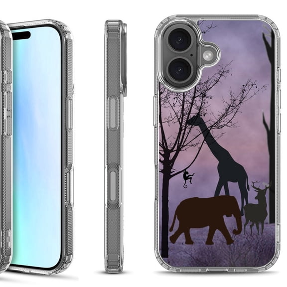 For iPhone 17 Shockproof Protective Phone Case, by OneToughShield - Twilight Safari