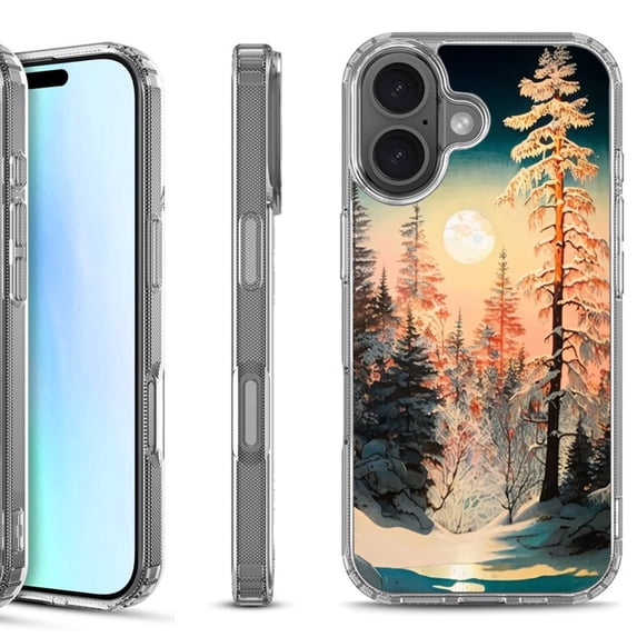 For iPhone 17 Shockproof Protective Phone Case, by OneToughShield - Winter Pine