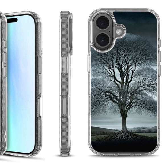 For iPhone 17 Shockproof Protective Phone Case, by OneToughShield - Winter Tree