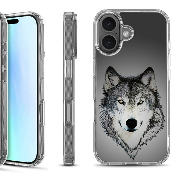 For iPhone 17 Shockproof Protective Phone Case, by OneToughShield - Wolf Face
