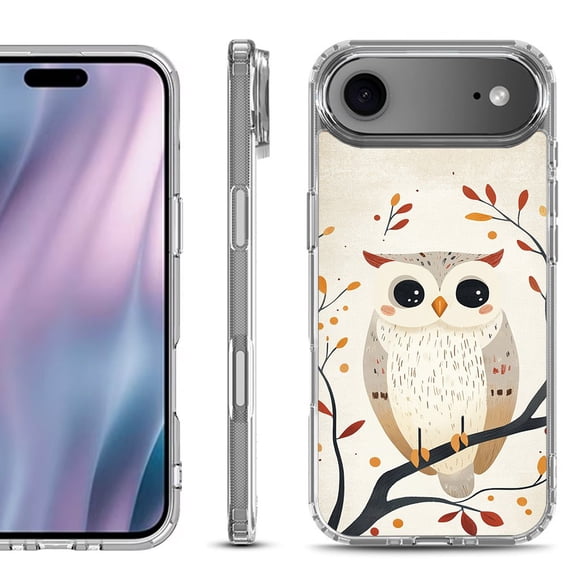 Shockproof Protective Phone Case for iPhone Air, by OneToughShield - Autumn Owl