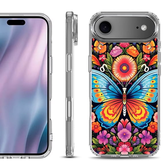 Shockproof Protective Phone Case for iPhone Air, by OneToughShield - Butterfly Garden