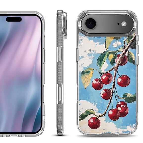 Shockproof Protective Phone Case for iPhone Air, by OneToughShield - Cherry Bliss