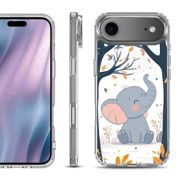 Shockproof Protective Phone Case for iPhone Air, by OneToughShield - Elephant Smile
