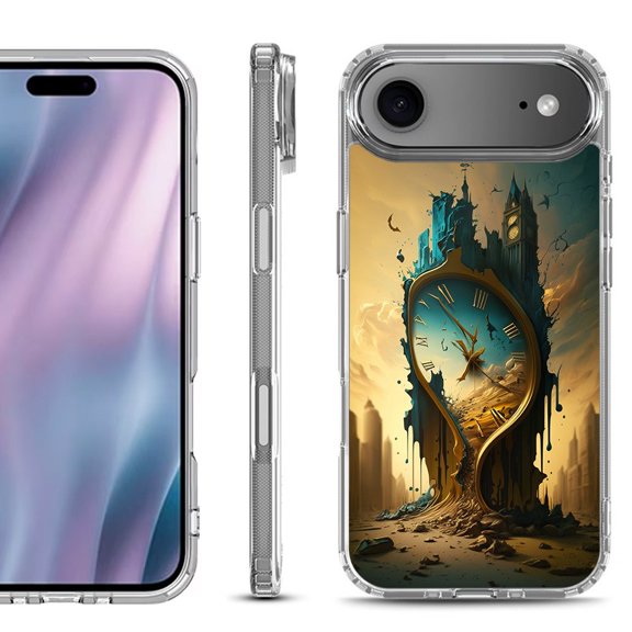 Shockproof Protective Phone Case for iPhone Air, by OneToughShield - Melting Clock