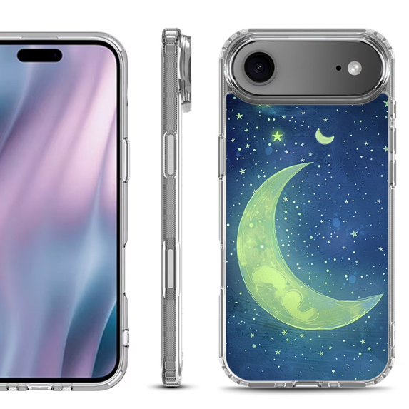 Shockproof Protective Phone Case for iPhone Air, by OneToughShield - Whimsical Moon