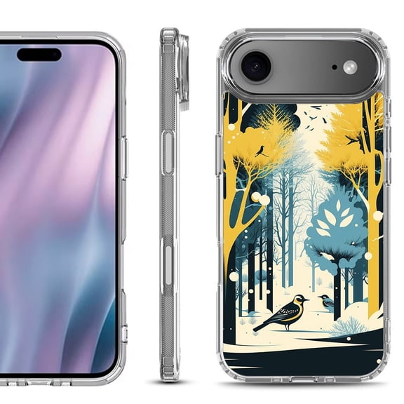 Shockproof Protective Phone Case for iPhone Air, by OneToughShield - Winter Birds