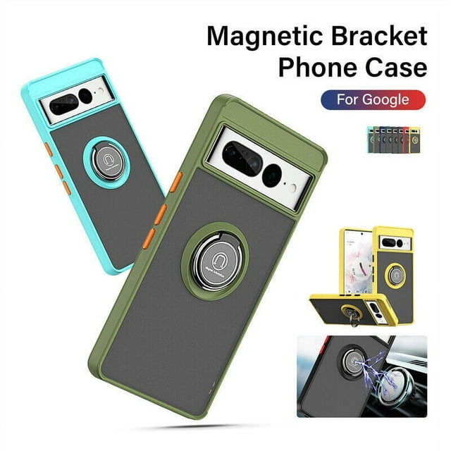 Shockproof Ring Case For Google Pixel 7 Soft Hard Matte Clear Back Phone Case Cover