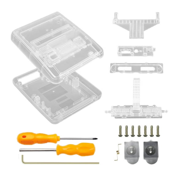 Shockproof Shell Replacement Impact Resistant Case Shell Gaming Accessories Retro Console Clear Box Housing
