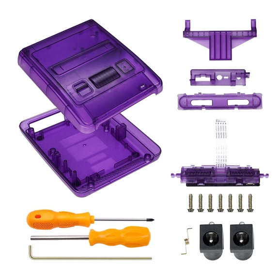 Shockproof Shell for Retro Gaming Console Clear Box Replacement Impacts Resistant Case Shell Clear Housing