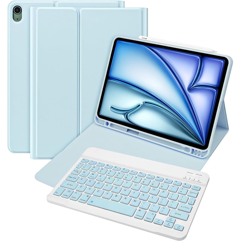 5th Gen Ipad Air Case With Keyboard Shockproof Smart Stand Case