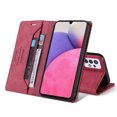 thumbnail image 1 of Shockproof Wallet Phone Case For Samsung Galaxy A33 5G,RFID Blocking Card Cash Pocket Magnetic Flip Stand PU Leather Anti-scratch Protective Cover For Samsung Galaxy A33 5G,Red, 1 of 12