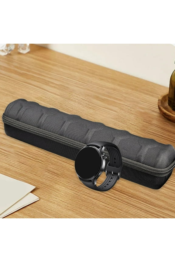 Shockproof Watch Storage Case with Handle, Cushioned Organizer for Mechanical and Smart Watches, Hard Shell Travel Protection Box with Adjustable Compartments for Storage and Travel