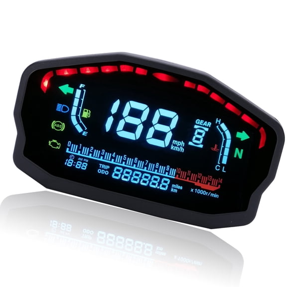 Shockproof Waterproof Motorcycle Instrument Cluster Accurate Speed RPM Monitor Speedometer Gauge
