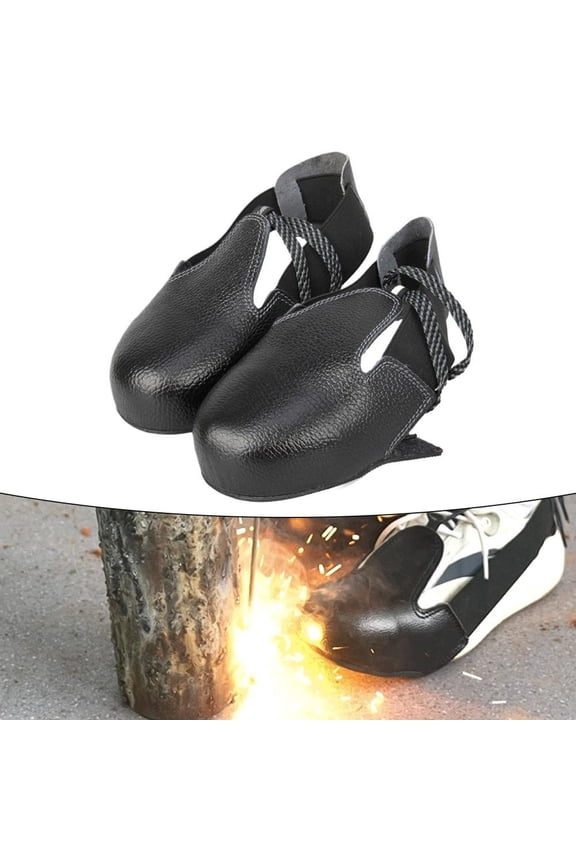 Shockproof Work Safety Shoe Covers Anti-Smash Steel Toe Protective Leather Work