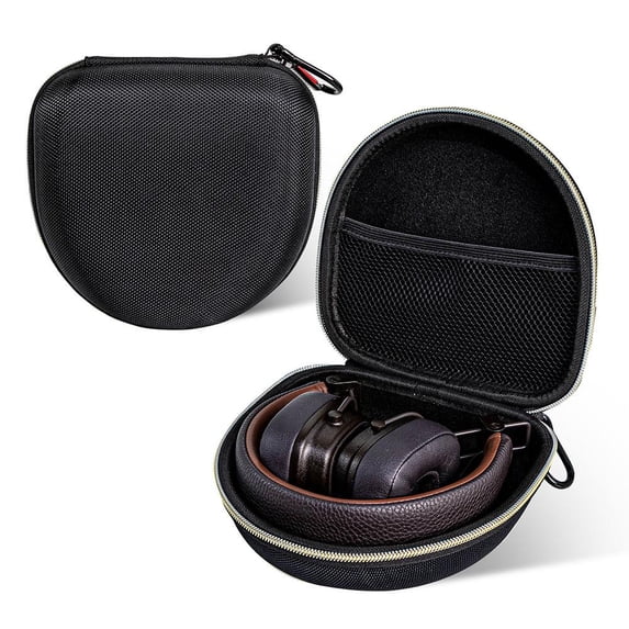 Shockproof and Pressure-Resistant EVA Storage Bag for Headphones, Portable with Carabiner, Multiple Colors Available