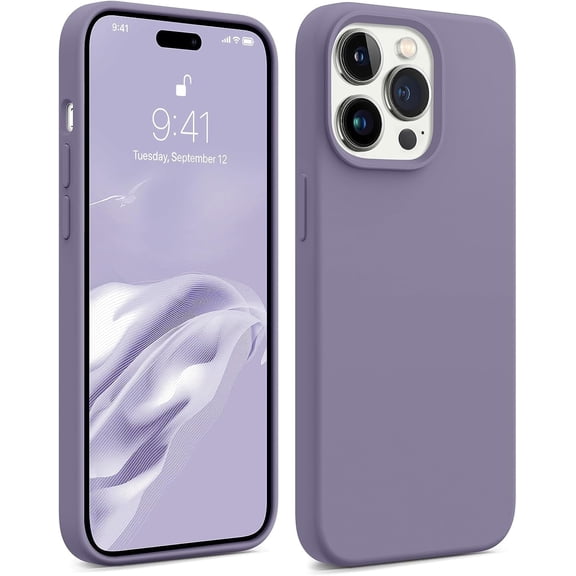 Shockproof iPhone 14 Pro Max Case,[Military Shockproof Protection] Soft Touch and Anti-Scratch Microfiber Lining Liquid Silicone Phone Case 6.7 inch Ultra Slim Thin Cover, Calke Green