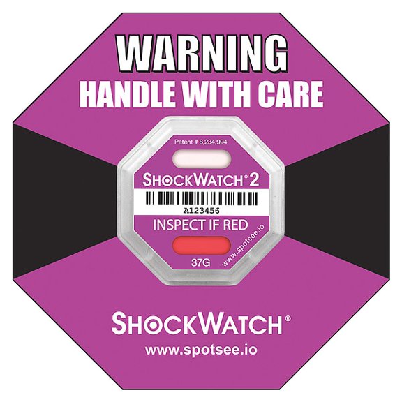 Shockwatch G-Force Indicator Label,37G,PK50 49000K