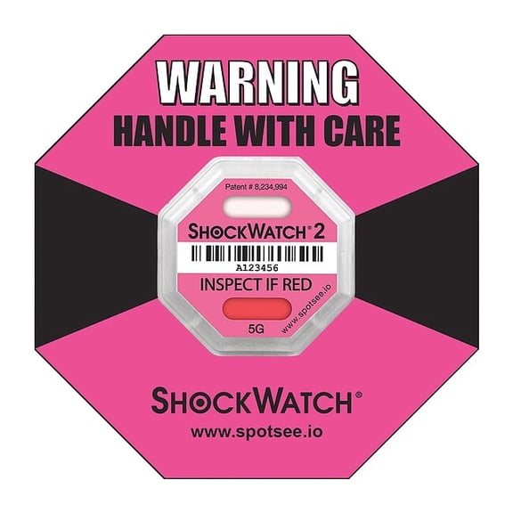 Shockwatch G-Force Indicator Label,5G,PK50 45000K