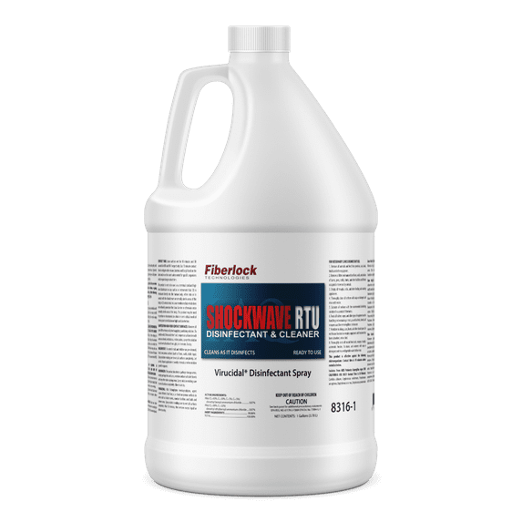 Shockwave RTU Multipurpose Disinfectant & Cleaner, Clear Blue, 1 Gallon