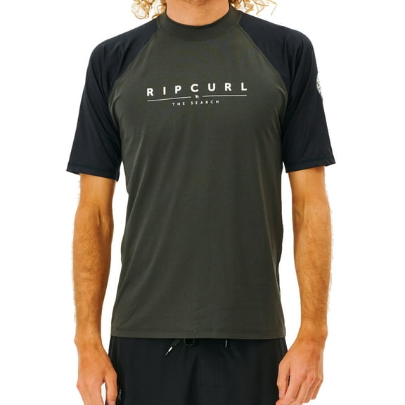 Shockwaves Short Sleeve Rash Vest [Black Marled]