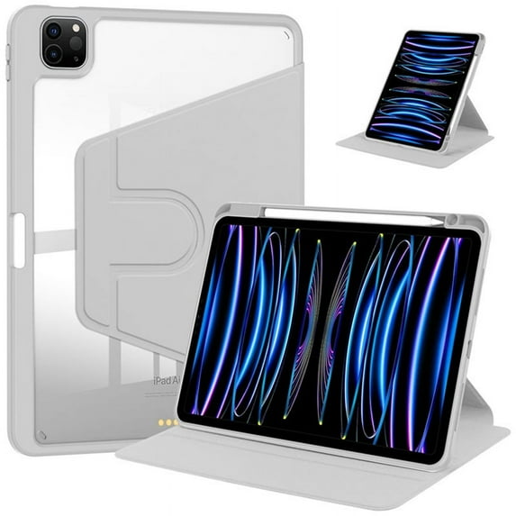 Shocproof Smart Case for Redmi pad 10.6 Funda Redmi pad SE 11 Rotation Cover for Xiaomi MFor ipad 6 5 11 7 PRO 11.2 6s 12.4 Max 12.1 (grey,Redmi pad 10.6)