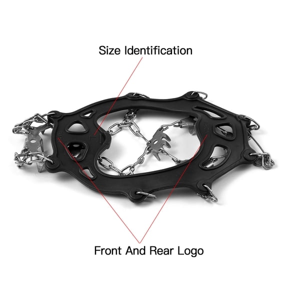 Shoe 201 Stainless Steel 24 Teeth Ice Claw Snow Anti-slip Shoe Cover