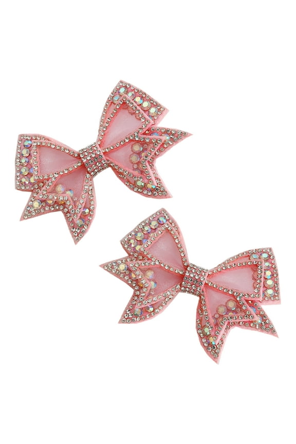 Shoe Accessories Satin Bow Shoe Clips 8.50X6.00X2.00CM Pink