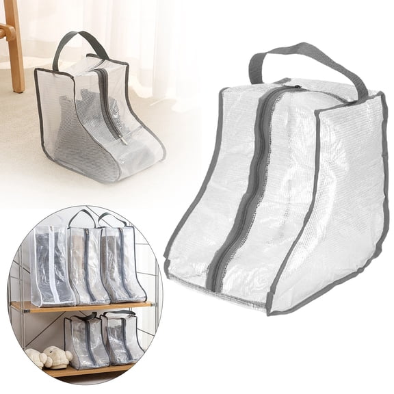 Shoe Bag,Cowboy Boot Bag,Storage Bag for Boots,for Boots Storage and Organizer Packing,Tall Boot Storage Carry Bag for Travel and Daily Use,28*20*28Cm,Gray