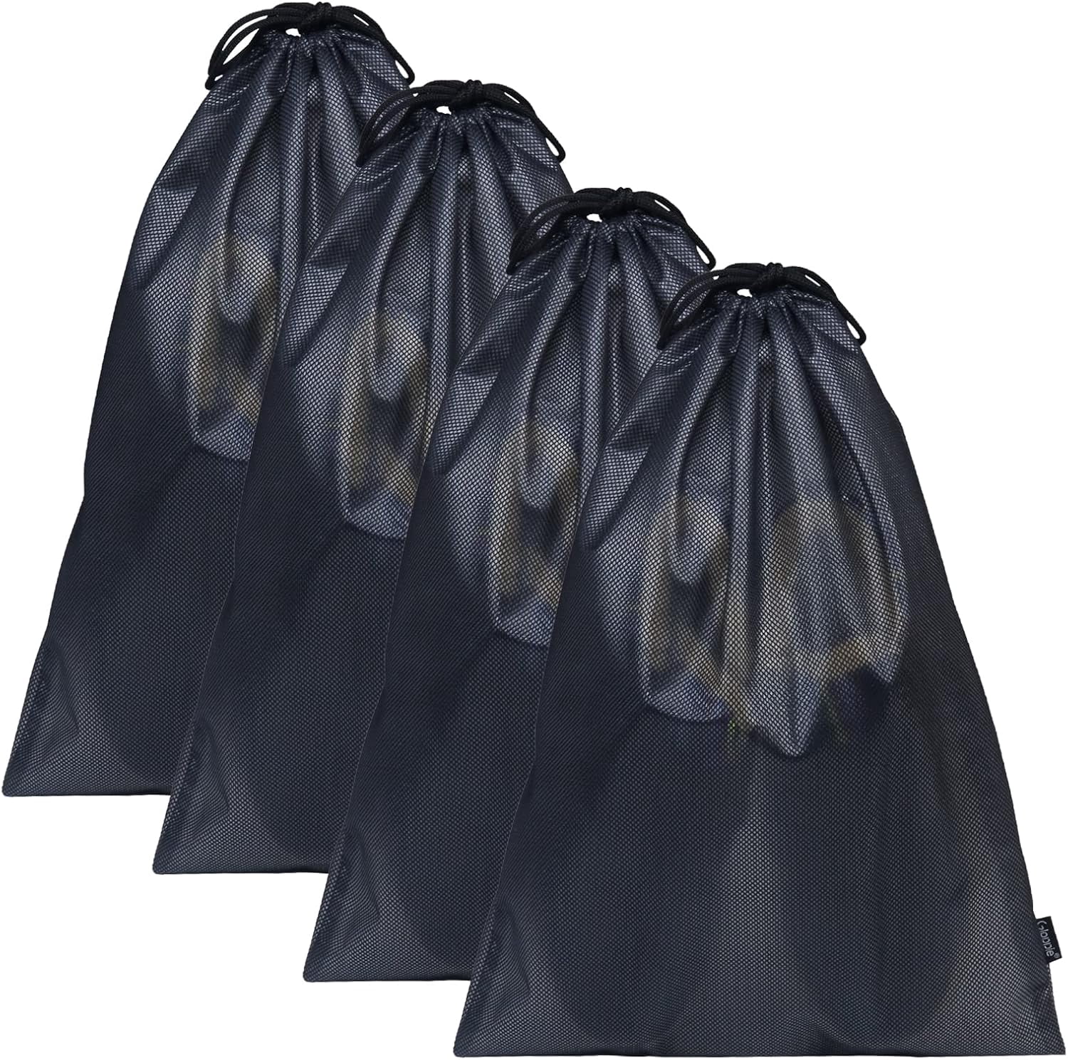 Shoe Bags for Travel, (4-Pack) Shoe Storage Bag with Drawstring, Packing Organizer for Sneakers, Gym, Luggage, Closet, Weekender Overnight Travel Essentials