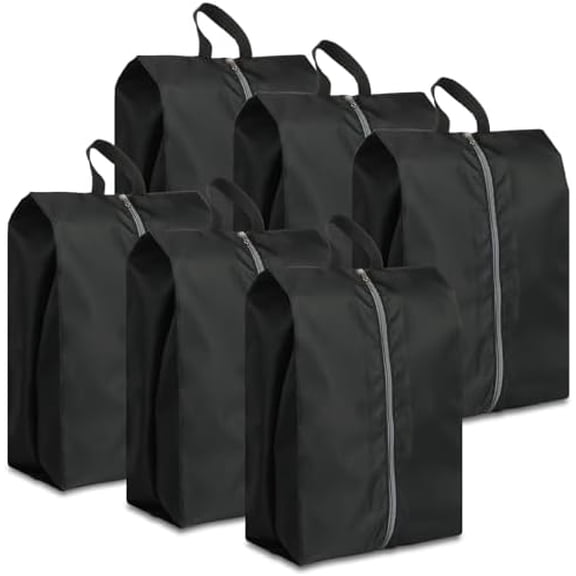 Shoe Bags for Packing, Set of 6 Large Waterproof Portable Shoe Bags with Zipper - Travel Essentials for Women and Men